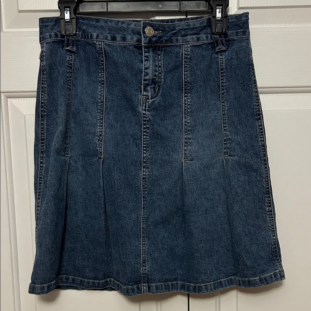 Baccini Dark Blue A-Line Denim Skirt